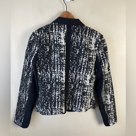 Diane von Furstenberg Black Olena Combo one button Blazer size 6 - Picture 4 of 14